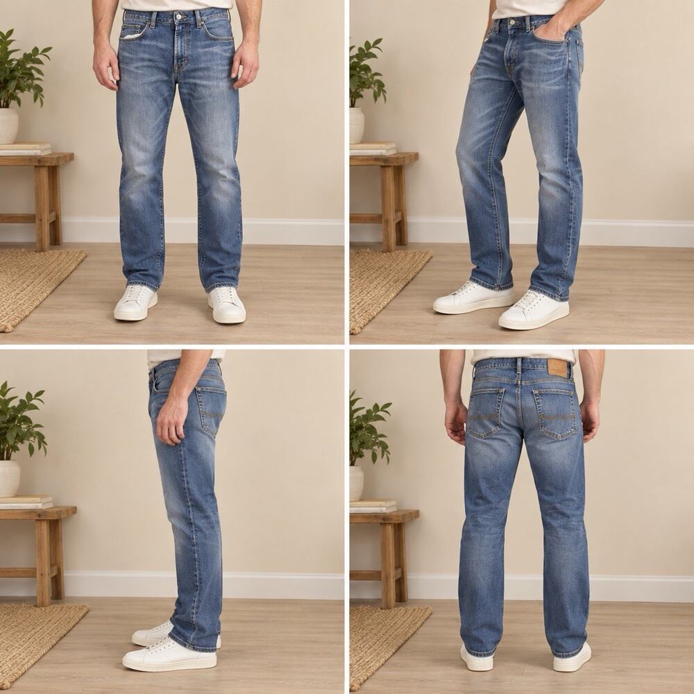 American Eagle Jeans Men’s 33x34 Blue Straight Leg Medium Wash Denim
